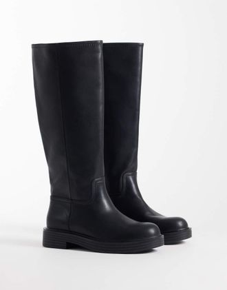 Asos Cerys stivali da equitazione al ginocchio chunky neri-Nero