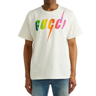 Gucci Mens White Cotton T-Shirt