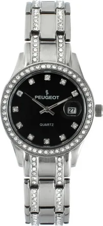 Peugeot Luxury Swarovski Crystal Bracelet Watch- 30MM in Silver at Nordstrom