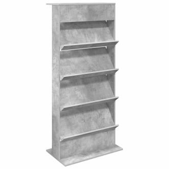 vidaXL Estante De Revistas Gris Concreto 70 X 41 X 156 Cm Vidaxl