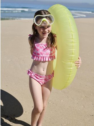 Vertbaudet M&auml;dchen Bikini mit Schleifen OEKO-TEX rosa