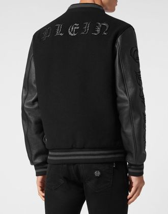 Philipp Plein Leren Bomber Gothic Plein