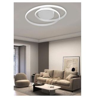 Trade Shop Trade Shop Traesio - Trade Shop - Plafoniera Da Soffitto Lampadario 32w Vortice Luce Fredda Naturale Calda Pn-20b