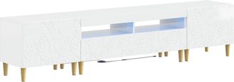 vidaXL Cabinet De Tv Led De 5 Piezas Blanco Brillante Vidaxl