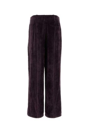 Giorgio Armani Corduroy Wide-Leg Trousers - Purple