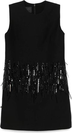 Valentino Garavani Elegante Zwarte Jurk met Uniek Design - Dames - Feestkleedjes - Zwart - XS - Kleedjes