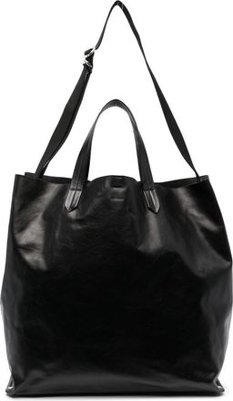 Jil Sander wrinkled-effect tote bag - men - Calf Leather - One Size - Black