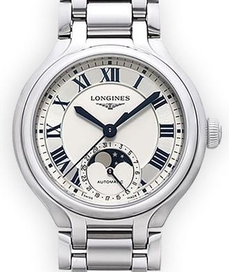 Longines Longines Primaluna Automatic Moon Phase White Dial Ladies Watch L8.126.4.71.6