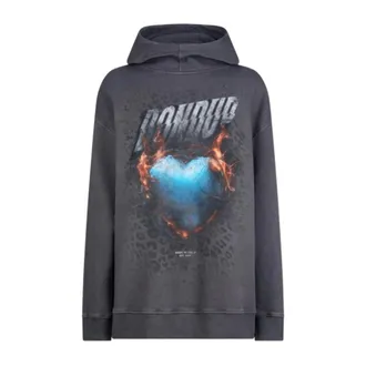 Dondup Hoodies, female, Gray, Size: M maglieria e felpe poliestere