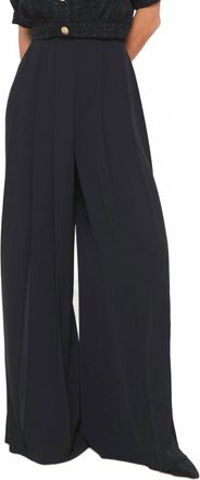 L'agence Nova Pleated Wide Leg Pant In Black