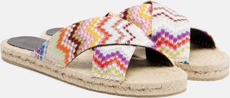 Missoni Harlow Zigzag lam&eacute; espadrille sandals