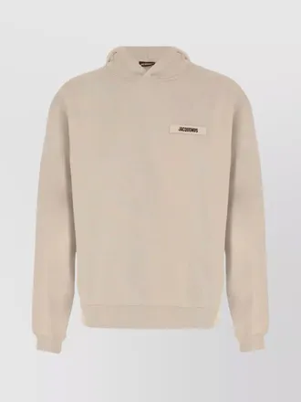 Jacquemus ribbed hooded sweater long sleeves