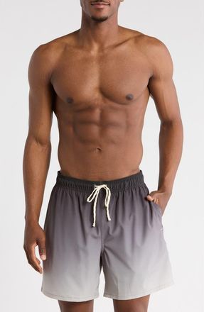 Rainforest Ombr&egrave; Swim Trunks in Black To Birch Ombre at Nordstrom Rack, Size X-Large
