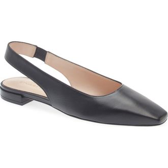 Stuart Weitzman Stassi Slingback Flat in Black at Nordstrom, Size 7.5