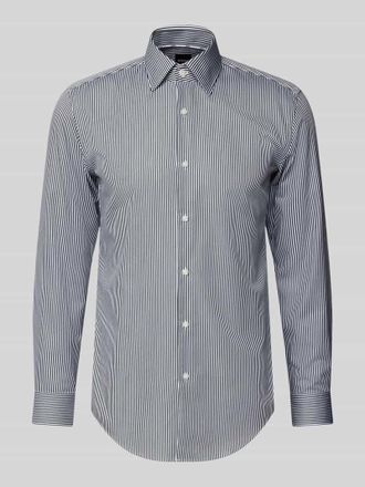 HUGO BOSS Slim Fit Freizeithemd aus reiner Baumwolle in Marine, Gr&ouml;&szlig;e 41