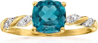 Ross-Simons London Blue Topaz Ring in 14kt Yellow Gold