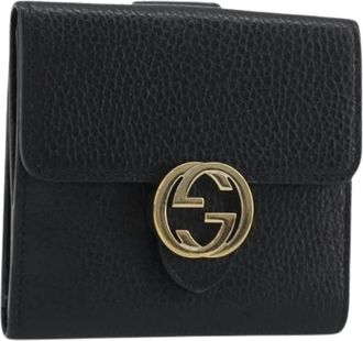 Gucci Pre-owned Vintage Portemonnee - Dames - Vintage Accessoires - Zwart - ONE Size - Leer - Vintage