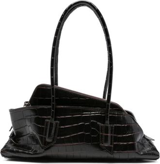The Attico La Passeggiata Small Bag - Dames - Schoudertassen - Bruin - ONE Size - Nylon - Tassen
