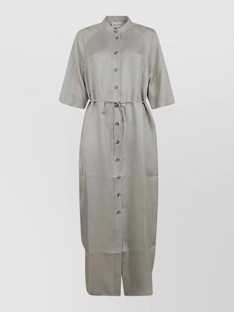 Loulou Studio durion short sleeve midi length dress