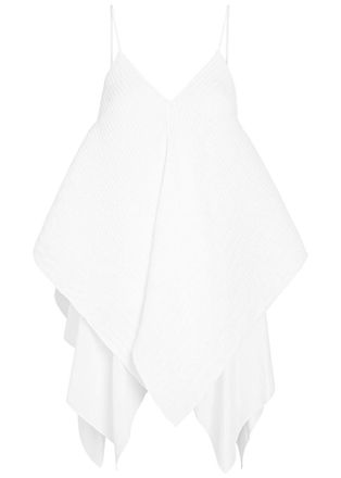 J.W.Anderson Pleated Asymmetric Chiffon top - White - 10 (UK10 / S)