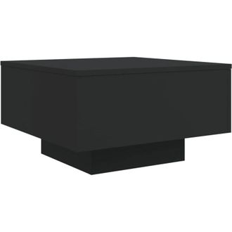 vidaXL Mesa De Centro Con Luces Led Negro 55x55x31 Cm Vidaxl