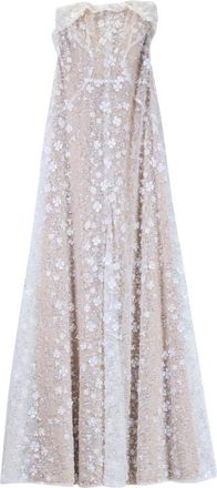 Genny Abito Pizzo Ricamato - Dames - Avondkleed - Wit - S - Polyester - Kleedjes