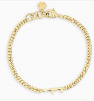 Gorjana Wilder Alphabet Bracelet - F In Gold