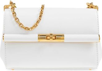 Dolce & Gabbana Tassen, Dames, Wit, ONE Size, Leer, Schoudertas Marlene Mini