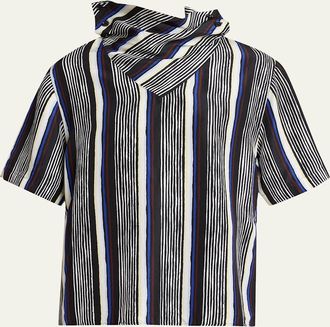 Proenza Schouler Amira Stripe Silk Top