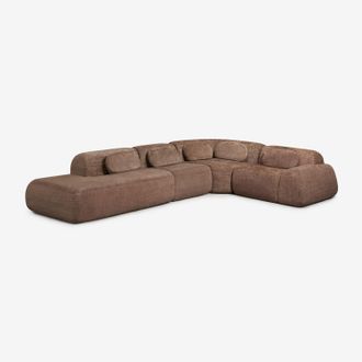 Sklum Sof&aacute; Modular Rinconera De 4 Piezas Con Div&aacute;n Izquierdo En Chenilla Envasado Al Vac&iacute;o Merida Sklum