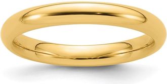 Diamond2Deal 14k Yellow Gold 3mm Standard Weight Comfort Fit Wedding Band Ring