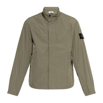 Stone Island Stand-up Collar Jacket - Heren - Zomerjassen - Groen - 2XL - Polyester - Jassen