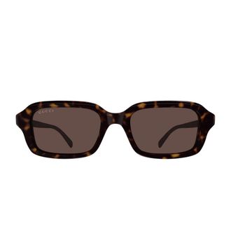 Gucci Sunglasses, unisex, Brown, Size: 50 MM Rectangular Sunglasses