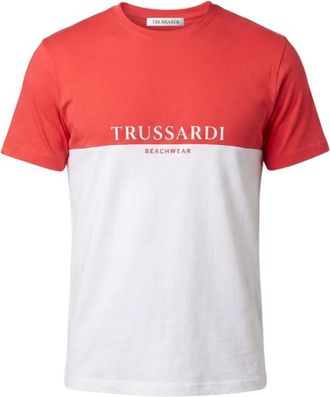 Trussardi Strand T-shirt - Heren - Tops - Wit - Maat: L Katoen