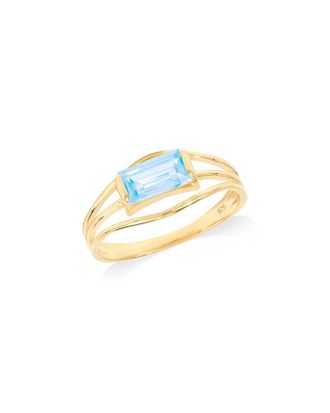Tiramisu 14K Over Silver 0.62 Ct. Tw. Sky Blue Topaz Solitaire Ring