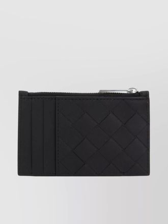 Bottega Veneta leather intrecciato zipped card holder