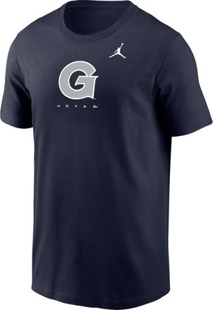 Nike Jordan Mens Georgetown Half Court Basketball Jordan Brand Dri-FIT College T-Shirt in Grey | IW0545-025