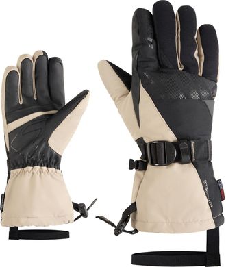 Ziener Skihandschuhe ZIENER GHALION-Z AS glove man, Herren, Gr. 10.5, schwarz.sandstone, Materialmix, Handschuhe Skihandschuhe