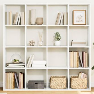 Berkfield Home Book Cabinet White 137.5x29x137.5 cm Engineered Wood