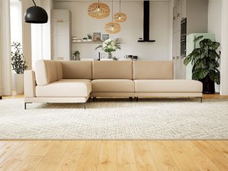 MYCS Ecksofa Cremebeige - Flexible Designer-Polsterecke, L-Form: Beste Qualität, einzigartiges Design - 294 x 75 x 174 cm, konfigurierbar