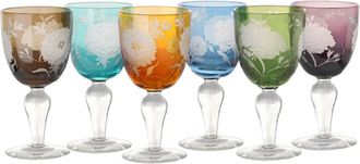 Pols Potten Peony Weinglas, mehrfarbig (6er-Set)