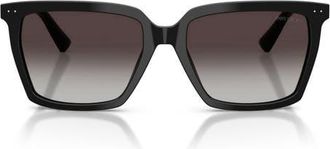 Jimmy Choo London 55mm Square Sunglasses in Black /Gradient Gray at Nordstrom