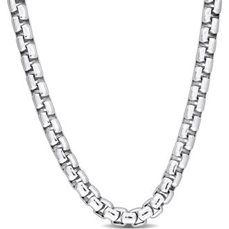 Delmar Sterling Silver Box Link Chain Necklace at Nordstrom Rack