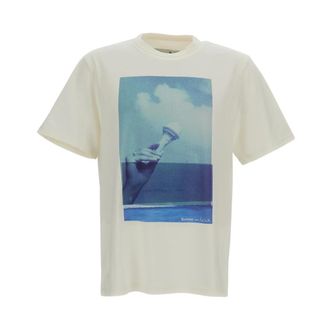 Barbour T-Shirts, male, White, Size: M Scoop T-Shirt