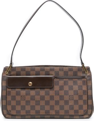 Louis Vuitton Pre-owned Womens Damier Ebene Aubagne - Brown Textile - One Size