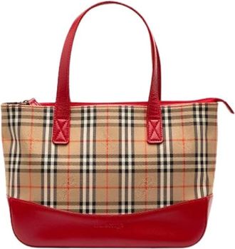 Burberry Pre-owned Handbags, female, Multicolor, Size: ONE SIZE Pre-owned Canvas Handbag