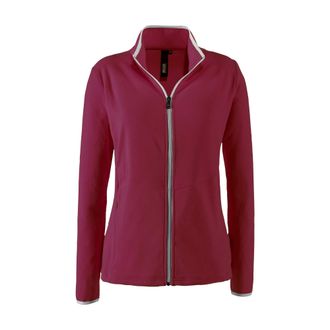 Deproc Fleecejacke DEPROC ACTIVE DECORAH III WOMEN, Damen, Gr. 36/38 (M), rot (weinrot), 100% Polyester, tailliert, gerader Abschluss, Jacken Fleecejacke, we