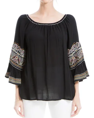 Max Studio Embroidered Top