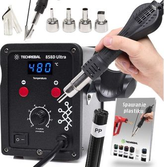 OEM Soldadora De Pl&aacute;stico Techrebal 858d Ultra 750w Aglomerante Pp Boquilla Pero Libre