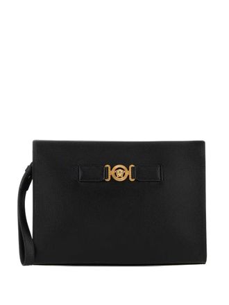 Versace Medusa leather clutch bag - Black